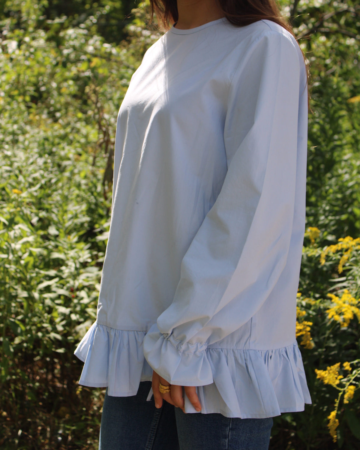 The Odette Top in Light Blue