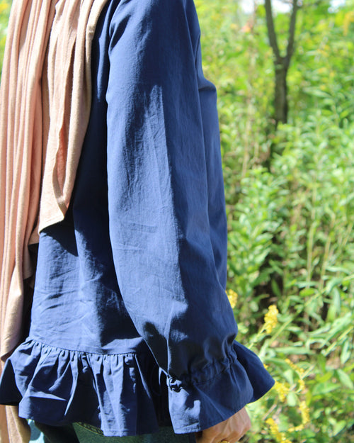 The Odette Top in Navy Blue