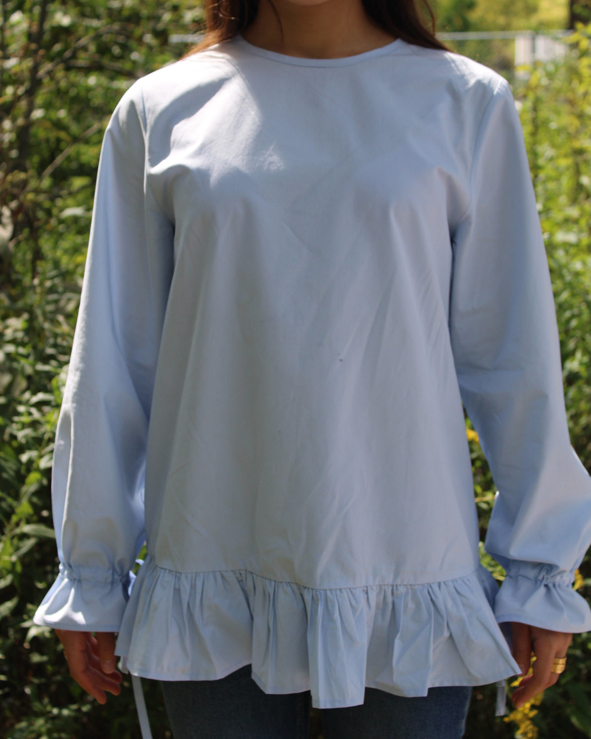 The Odette Top in Light Blue