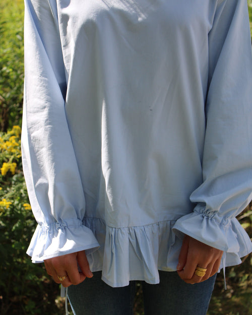 The Odette Top in Light Blue