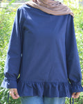 The Odette Top in Navy Blue