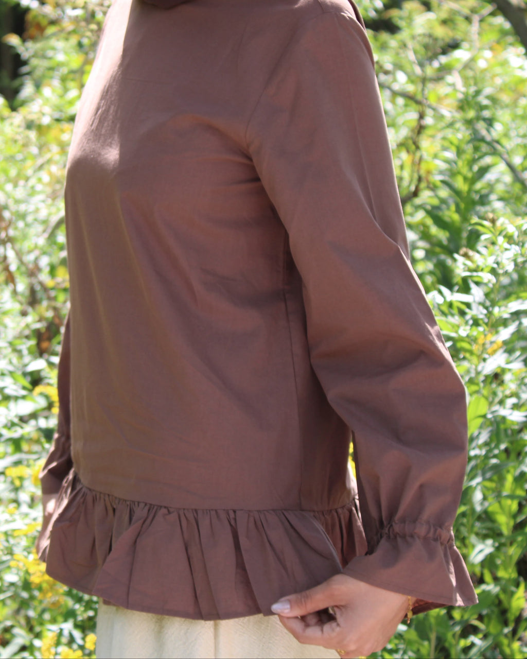 The Odette Top in Brown