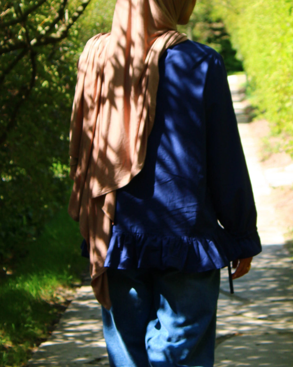 The Odette Top in Navy Blue