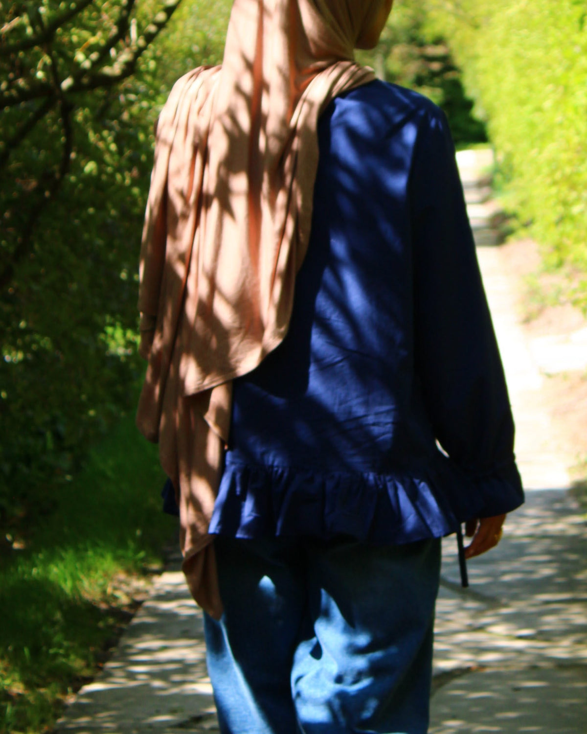 The Odette Top in Navy Blue